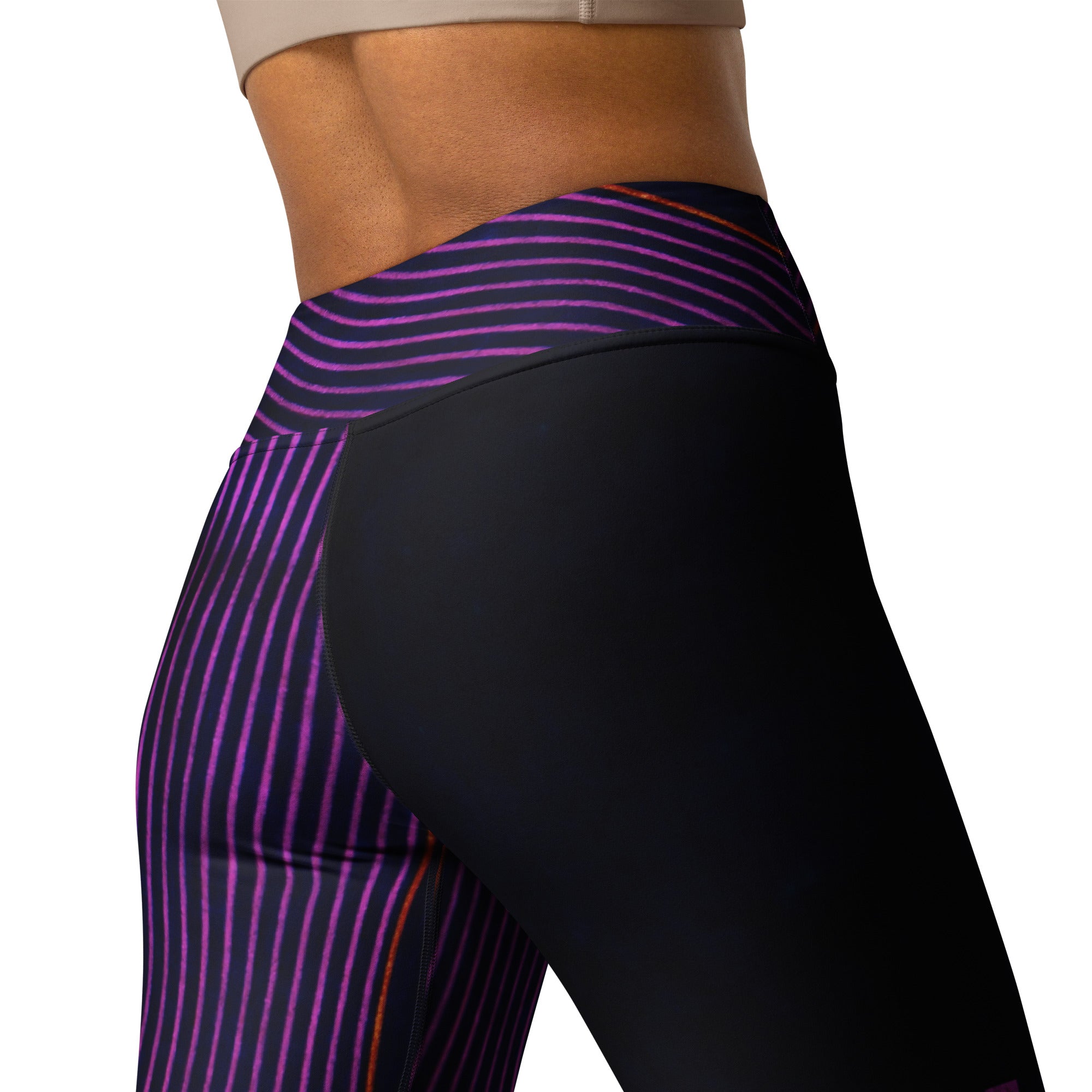 Dance Leggings. Yoga Pants. Gym or Workout High Waist Leggings. "Peppermint" Streetwear by WickedYo.